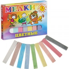 Мел школьный цветной 9 шт., Пегас Мел школьный цветной 9 шт., Пегас - фото 4