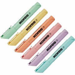 Набор текстовыделителей Kores High Liner Plus пастель 6цв.36060.01 Набор текстовыделителей Kores High Liner Plus пастель 6цв.36060.01 - фото 2