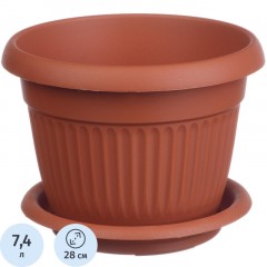 Кашпо ЛИВИЯ D280мм 7,4л с поддоном М 3021
