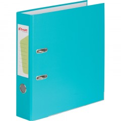 Папка-регистратор Комус Экономи 75мм бирюзовый тиффани,ПБП1,карм.кор,мет.уг - фото 4