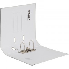 Папка-регистратор Комус Экономи 75мм белый жасмин,ПБП1,карм.кор.,мет.уг - фото 2