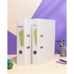 Папка-регистратор Комус Экономи 75мм белый жасмин,ПБП1,карм.кор.,мет.уг - фото 12