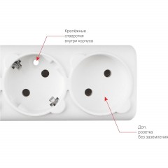 Сетевой фильтр Power Cube 5м (6 розеток) 16А белый(SPG(5+1)-16B-5М) - фото 3