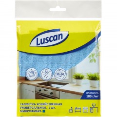 Салфетка хозяйственная Luscan универсальная микрофибра 180г 30х30см синяя Салфетка хозяйственная Luscan универсальная микрофибра 180г 30х30см синяя - фото 2