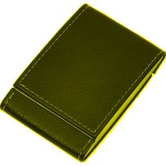 Визитница металлическая двухсторонняя (отд.искусств. кожа, 63х96 мм) 80105 - фото 4