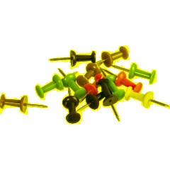 Кнопки силовые д/пробковых досок, пластик, ассорти,50шт/уп - фото 3