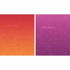 Тетрадь общая А5,48л,кл,скоб,блок-офсет-2 Attache Alpha фиол/красн вассорт - фото 2