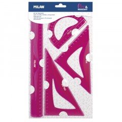 Milan Набор чертежный большой Flex & resistant цвет розовый - фото 7