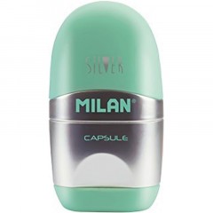 Ластик-точилка Milan CAPSULE SILVER+2 зап.ластика, цв в асс, блистBYM10356 Ластик-точилка Milan CAPSULE SILVER+2 зап.ластика, цв в асс, блистBYM10356 - фото 6