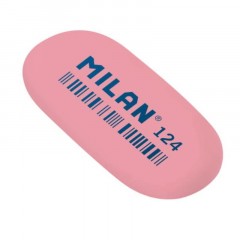 Ластик каучуковый Milan 124 овальный для стирания графита, цв. в ассорт - фото 4