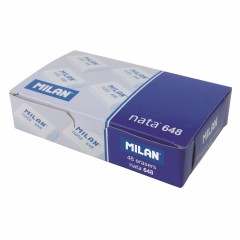 Ластик пластиковый Milan nata 648 белый 3,1х1,9х0,9 - фото 3