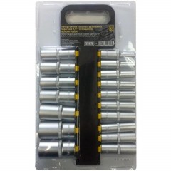 Набор головок торцевых удлиненных 1/2 SuperLock 17 предметов BERGER BG2037 - фото 3