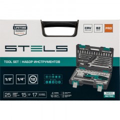 Набор инструмента Stels 82 предмета. 12 гранные головки (14117) - фото 5