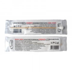 Зонд тампон (палочка) стер. дер./хлопок 15cм(S) Россия 100шт/уп Е.Савостин - фото 2