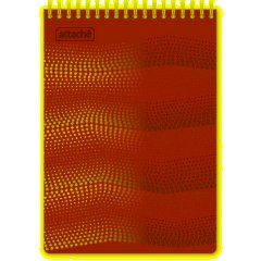 Блокнот WAVES оранжевый А5 спираль 50л. пласт.