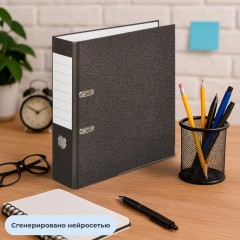 Папка-регистратор 80 мм, мрамор,бум./бум.,черный,мет.уг Папка-регистратор 80 мм, мрамор,бум./бум.,черный,мет.уг - фото 12