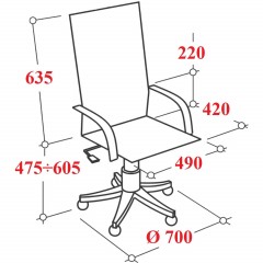 Кресло VB_CH-808AXSN/G ткань серый - фото 5