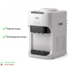 Кулер для воды VATTEN D45WK настольный, компрессорный, белый Кулер для воды VATTEN D45WK настольный, компрессорный, белый - фото 3
