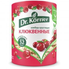 Хлебцы хрустящие Злаковый коктейль клюквенный Dr.Korner 100 гр