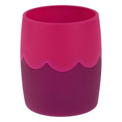 Подставка-стакан СТАММ, пластиковая, круглая, двухцветный фиолетовый-сиреневый