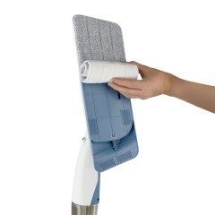 Швабра с распылителем воды плоская, OfficeClean Professional, мет. ручка 128 см., с контейнером и щеткой для сбора мусора - фото 3