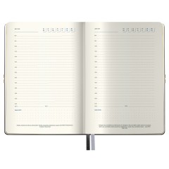 Ежедневник недатированный, А5, 136л., кожзам, Berlingo "Casual Gold", с резинкой, черный, золотой срез - фото 4