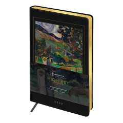 Ежедневник датированный 2026г., А5, 176л., твердый переплет, кожзам, Greenwich Line "High Art. Gauguin", золотой срез