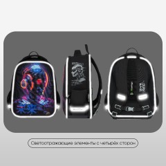 Ранец Berlingo Expert Mini "Cyberpunk" 36*27*14см, 2 отделения, 2 кармана, анатомическая спинка - фото 7