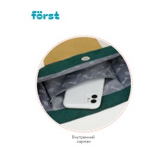 Сумка-шоппер F?rst "Grass" 40*35*8см, 1 отделение, 1 карман, вельветовая на кнопке Сумка-шоппер F?rst "Grass" 40*35*8см, 1 отделение, 1 карман, вельветовая на кнопке - фото 4