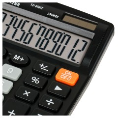 Калькулятор настольный Eleven SDC-812NR, 12 разрядов, двойное питание, 127*105*21мм, черный Калькулятор настольный Eleven SDC-812NR, 12 разрядов, двойное питание, 127*105*21мм, черный - фото 4