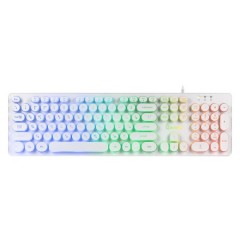 Клавиатура проводная Smartbuy ONE 329, USB, с подсветкой, белая - фото 5