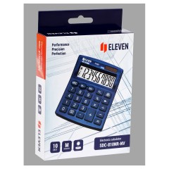 Калькулятор настольный Eleven SDC-810NR-NV, 10 разрядов, двойное питание, 127*105*21мм, темно-синий Калькулятор настольный Eleven SDC-810NR-NV, 10 разрядов, двойное питание, 127*105*21мм, темно-синий - фото 7