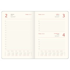 Ежедневник датированный 2026г., А5, 176л., мягкий переплет, кожзам, Greenwich Line "Flower. Coral", коралловый, цветной срез - фото 8