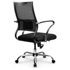 Кресло оператора Метта ErgoLife Sit Air M3-290K, ткань-сетка черная, механизм качания, хром Кресло оператора Метта ErgoLife Sit Air M3-290K, ткань-сетка черная, механизм качания, хром - фото 5