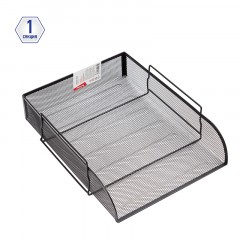 Лоток для бумаг горизонтальный Berlingo "Steel&Style", металл, черный - фото 2