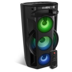 Колонка портативная Sven PS-680, 65W, Bluetooth, FM, USB, microSD, LED-дисплей, пульт, караоке, подсветка, черный Колонка портативная Sven PS-680, 65W, Bluetooth, FM, USB, microSD, LED-дисплей, пульт, караоке, подсветка, черный - фото 6