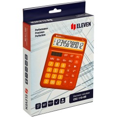 Калькулятор настольный Eleven CDC-110-OR, 12 разрядов, двойное питание, 125*160*28мм, оранжевый Калькулятор настольный Eleven CDC-110-OR, 12 разрядов, двойное питание, 125*160*28мм, оранжевый - фото 6