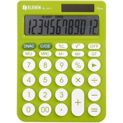 Калькулятор настольный Eleven RK-2311-GN, 12 разрядов, двойное питание, 143*192*26мм, салатовый Калькулятор настольный Eleven RK-2311-GN, 12 разрядов, двойное питание, 143*192*26мм, салатовый - фото 2