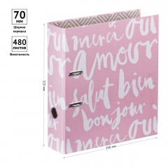 Папка-регистратор OfficeSpace "Soda. Soft pink", 70мм, офсет Папка-регистратор OfficeSpace "Soda. Soft pink", 70мм, офсет - фото 3
