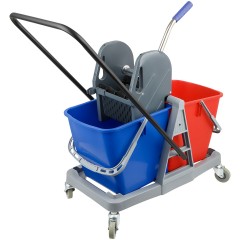 Тележка уборочная OfficeClean, 2 съемных ведра 23л., механический отжим, пластиковый каркас Тележка уборочная OfficeClean, 2 съемных ведра 23л., механический отжим, пластиковый каркас - фото 4
