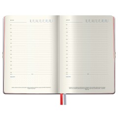 Ежедневник недатированный, А5, 136л., кожзам, Berlingo "Casual", с резинкой, черный, красный срез - фото 4