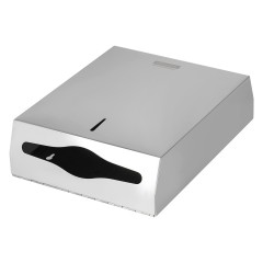 Диспенсер для полотенец листовых OfficeClean Professional (V-сл.), нержавеющая сталь, глянцевое покрытие - фото 5