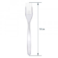 Вилки одноразовые OfficeClean, набор 48шт., ПС, прозрачные, 18см Вилки одноразовые OfficeClean, набор 48шт., ПС, прозрачные, 18см - фото 2