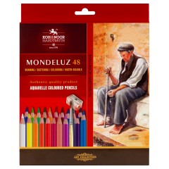 Карандаши акварельные Koh-I-Noor "Mondeluz Old Man", 48цв., заточен., кисть+точилка, картон, европодвес