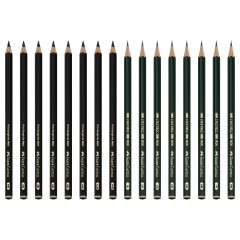 Набор карандашей ч/г Faber-Castell "Pitt Graphite Matt" и "Castell 9000", 20 предметов, заточен., метал. кор. - фото 3