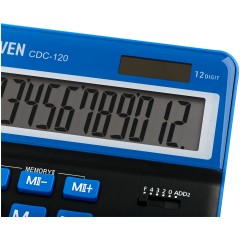 Калькулятор настольный Eleven CDC-120-BK/NV, 12 разрядов, двойное питание, 155*206*38мм, черный/темно-синий Калькулятор настольный Eleven CDC-120-BK/NV, 12 разрядов, двойное питание, 155*206*38мм, черный/темно-синий - фото 4