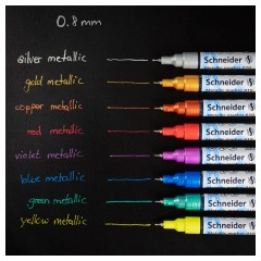 Набор маркеров для декорирования Schneider "Paint-It 010" 04цв., металлик, 0,8мм Набор маркеров для декорирования Schneider "Paint-It 010" 04цв., металлик, 0,8мм - фото 9