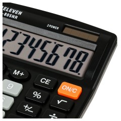 Калькулятор настольный Eleven SDC-805NR, 8 разр., двойное питание, 127*105*21мм, черный Калькулятор настольный Eleven SDC-805NR, 8 разр., двойное питание, 127*105*21мм, черный - фото 4