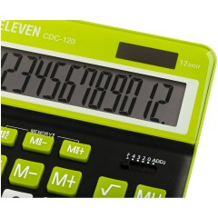 Калькулятор настольный Eleven CDC-120-BK/GN, 12 разрядов, двойное питание, 155*206*38мм, черный/салатовый Калькулятор настольный Eleven CDC-120-BK/GN, 12 разрядов, двойное питание, 155*206*38мм, черный/салатовый - фото 4