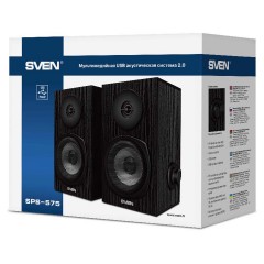 Колонки Sven SPS-575, 2*3W, деревянный корпус, питание через USB, черный - фото 5